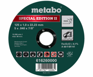 Metabo Special Edition II 125x 1,0x22,23 mm Inox