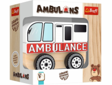 Drevené auto Ambulancia