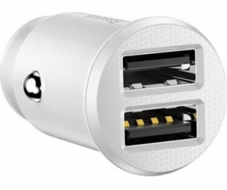 Autonabíjačka Baseus Grain 2x USB 5V 3.1A, biela