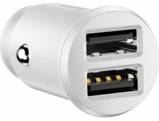 Autonabíjačka Baseus Grain 2x USB 5V 3.1A, biela
