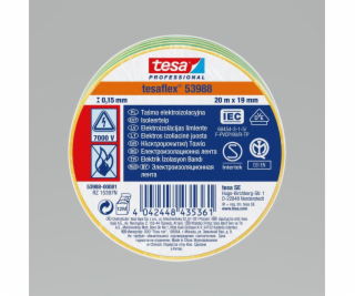 Tesa ELEKTROIZOLAČNÁ PÁSKA.5000V PVC 20M: 19MM ZELENO-ŽLT...