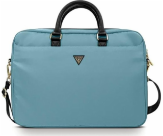 Taška Guess Nylonová taška Guess pre Macbook 15/16 modrá