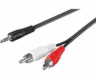 Kabel Techly Jack 3.5mm - RCA (Cinch) x2 3m czarny (907545)