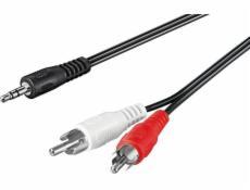 Kabel Techly Jack 3.5mm - RCA (Cinch) x2 3m czarny (907545)