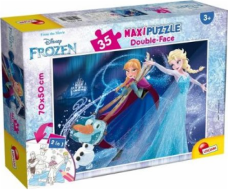 Lisciani Obojstranné puzzle maxi 35 dielikov Frozen