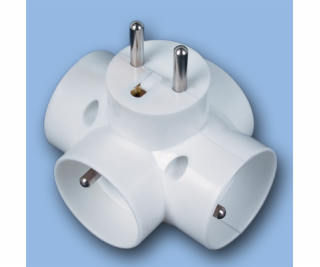 Inštalačná rozdvojka, 4x16A, biela R-48