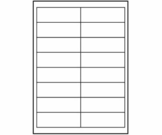 Štítky s logom A4, matné, biele, 10 ks.