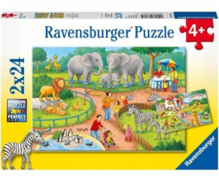 Puzzle 2x24 prvkov Deň v zoo