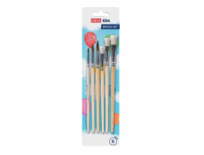 Easy Sada štetcov - mix ploché a okrúhle - "Pony Hair" Štetce EASY sada 6ks