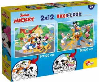Lisciani Puzzle Supermaxi 2x12 Myszka Mikki