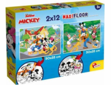 Lisciani Puzzle Supermaxi 2x12 Myszka Mikki