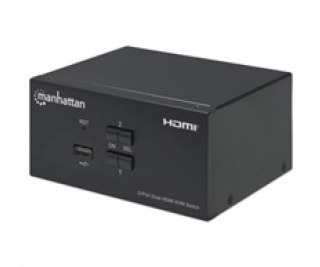 Manhattan HDMI prepínač, 2-Port Dual-Monitor HDMI KVM Swi...