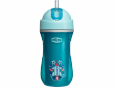 Chicco hrnček non - špina so slamou 260ml modrá