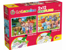 Lisciani LISCIANI COCOMELON OBOJSTRANNÉ PODLAHOVÉ PUZZLE 2X12 DIELOV POĎTE NA PRECHÁDZKU