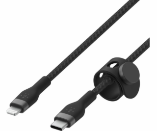 Belkin kabel USB-C s konektorem LTG,1M černý pletený