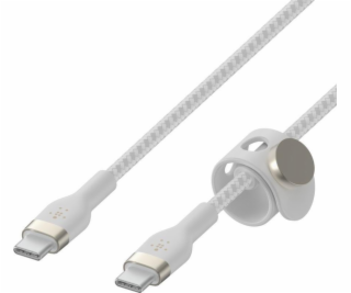 Belkin kabel USB-C s konektorem USC-C,3M bilý pletený