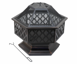 Ohniště HEXAGON copper patina s poklopem CATTARA