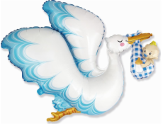 Flexmetal Balón foliowy 24 cale FX - Bocian Baby Boy, pakowany