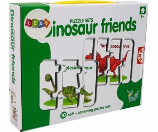 Vzdelávacie puzzle LEANToys Dinosaur Friends 10 dielikov