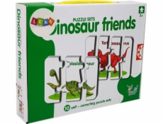 Vzdelávacie puzzle LEANToys Dinosaur Friends 10 dielikov