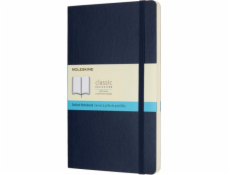 Notes MOLESKINE L (13x21cm) bodkovaného, mäkká väzba, zafírovo modrá, 192 strán, modrá