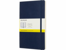 Zápisník Moleskine MOLESKINE L (13x21cm) kockovaný, mäkká väzba, zafírovo modrá, 192 strán, modrá
