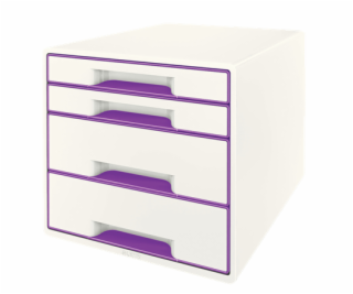 Zásuvkový box Leitz WOW CUBE, 4 zásuvky, purpurová