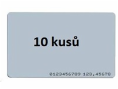 ISO karta 10-pack , RFID 125kHz EM4200, RO, vytisknuté číslo tagu na kartě