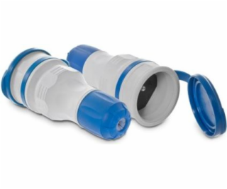 KEL Prenosná zásuvka s klapkou 16A 2P+E 250V IP54 sivá/mo...