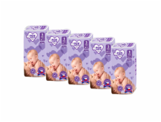 MEGAPACK Dětské jednorázové pleny New Love Premium comfort 3 MIDI 4-9 kg 5x48 ks