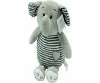 Maskot pruhované maznanie - Slon 26 cm
