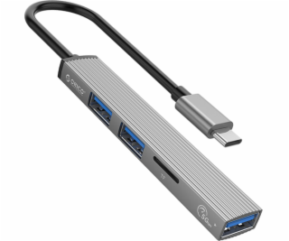 ORICO HUB USB-C; 3x USB-A (2x2.0 1x3.1) TF 5 GBPS AH-12F-...