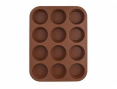 Forma na 12 ks muffinů silikon hnědá