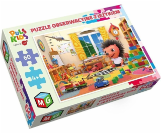 Pozorovací puzzle 60 dílků s ježkem