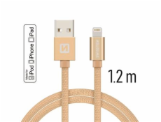 Swissten Datový Kabel Textile Usb / Lightning Mfi 1,2 M Zlatý