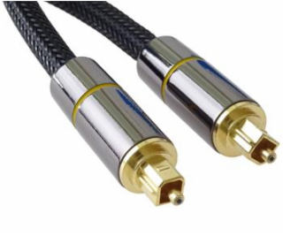 PremiumCord Optický audio kabel Toslink, OD:7mm, Gold-met...