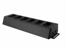 Transcend TS-DPD6N dokovací stanice pro osobní kameru DrivePro Body 30/60, 6 portů, USB 3.0, 1x LAN, 1x WAN, černá