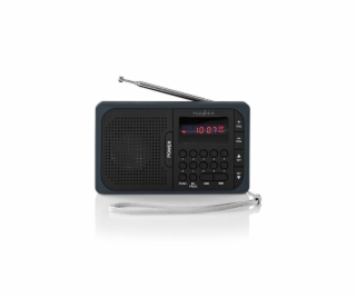 NEDIS přenosné rádio/ FM/ napájení z baterie/ síťové napá...