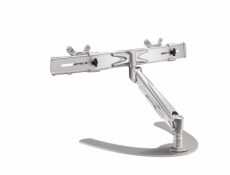 Neomounts FPMA-D940DD - Stojan - plný pohyb - pre 2 LCD displeje - strieborná - veľkosť obrazovky: 10"-24" - stolný stojan, upevniteľné na stôl