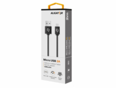 Datový kabel ALIGATOR 2A micro USB 2m, černý