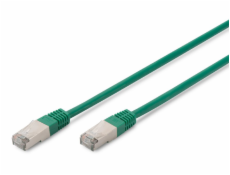 Digitus CAT 5e SF-UTP patch cable, Cu, PVC AWG 26/7, length 0.5 m, color green