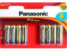 Baterie Panasonic Pro Power alk., AA/R06 Blistr(8)