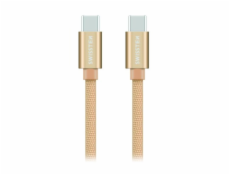 Swissten Datový Kabel Textile USB-C / USB-C 1,2 M Zlatý
