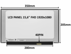 LCD PANEL 15,6  FHD 1920x1080 40PIN MATNÝ IPS 144HZ / BEZ ÚCHYTŮ