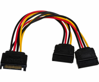 Akyga SATA 15-pin - SATA 15-pin x2, 0,15 m, viacfarebný (...
