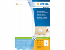 Herma Adresné štítky 4472 Premium A4, biele, matný papier, 400 ks, zaoblené rohy (4472)