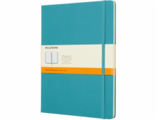 Moleskine Notebook MOLESKINE Classic XL (19x25 cm) linajkový, pevná väzba, útesová modrá, 192 strán, modrá