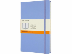 Moleskine Notebook MOLESKINE Classic L (13x21 cm) linajkový, pevná väzba, hortenzia modrá, 240 strán, modrá