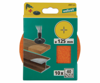 Wolfcraft Wolfcraft 10 x brusné listy zrno 120, o 125 mm ...