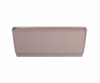 Truhlík s miskou 40 cm mocca RATOLLA P imitace pleteného ...